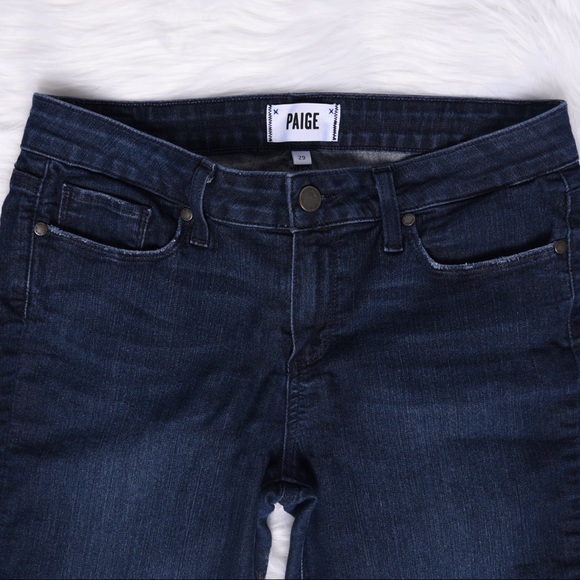 Paige Kylie Crop Skinny Ankle Denim Jeans Blue - Picture 4 of 8